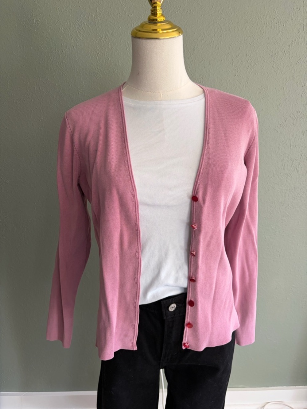 Ann Taylor size small Pink Long Sleeve Button Cardigan